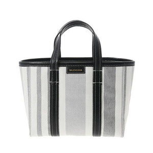 BALENCIAGA Barbes Grey Calf Nylon Bag